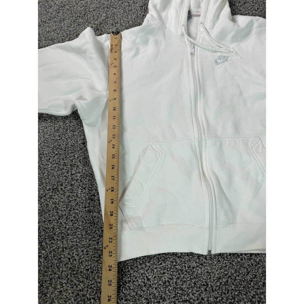 Vintage Y2K Nike Full Zip Hoodie Women's Size Medium White - Picture 9 of 10